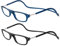 TBOC Pack: Lesebrille Lesehilfe für Herren Damen – (Zwei Einheiten) Dioptrien +1.50 Blau und Schwarz Fassung Stärke PC Handy Faltbar Frau Mann Magnetverschluss Clip Alterssichtigkeit Presbyopie