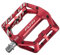 Funn Funndamental Flachpedale - Breite Plattformpedale für BMX/MTB, Einstellbarer Grip für außergewöhnliche Stabilität, 9/16 Zoll CrMo-Achse (Rot)