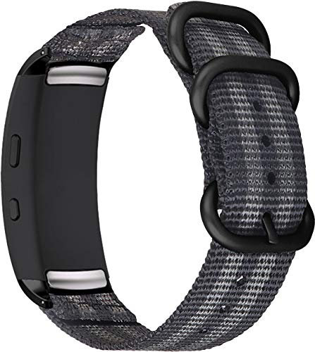 Shieranlee kompatibel mit Samsung Gear Fit 2 Band/Gear Fit 2 Pro Armband,Nylon Uhrenarmband verstellbares Ersatzband mit Edelstahlschnallen kompatibel mit Samsung Gear Fit 2 Pro/Gear Fit 2