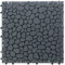 Gardenised QI003970.5 Interlocking Cobbled Stone Look Garden Pathway Tiles, Decorative Floor Grass Pavers Anti-Slip Mat, 5 Pack, Gray