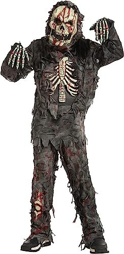 Spooktacular Creations Child Boy Scary Black Zombie Disfraz para niños (mediano (8-10 años))