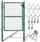 SWANEW Gartentor Gartentür Grün Hoftor Zauntür Tor Inkl. Schloss 100 x 100 cm Zauntor Garten Gartenpforte Gitterzaun