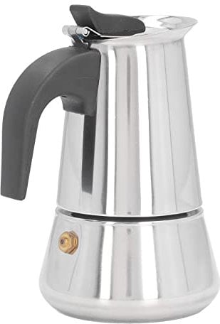 Stovetop Espresso Moka Pot, Drip Type Large Capacity Stainless Steel Percolator Coffee Maker, Elegant Rustproof Dishwasher Safe Moka Coffee Pot for Home, Office(2 Cup 100ml)