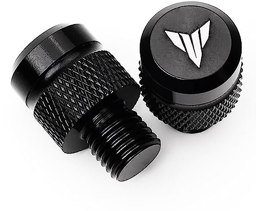 CCYYMOWOK 2pcs M10 CNC Motorrad Spiegel Blindstopfen für Yamaha MT 07 09 10 MT07 MT09 SP MT10 FZ09 FZ07 Mirror Blanking Plugs