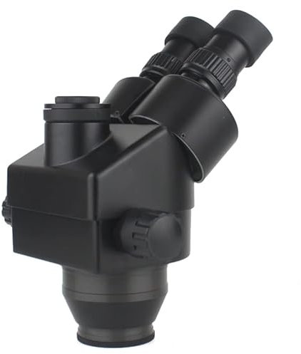 Microscopio estéreo trinocular simulfocal 7X 45X 48MP 1080P 4K USB HDMI Microscopio Cámara Adaptador CTV Barlow lente soporte traje (Color: placa inferior)
