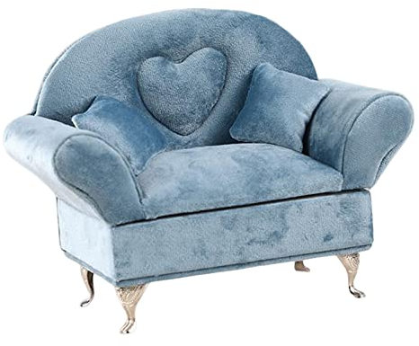 rockible Sofa Couch Schmuckschatulle Ornament Schmuckkästchen für Schminktisch Wohnzimmerdekoration, Blau