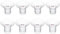 8PCS Flange Inserts 17mm/19mm,Compatible with Momcozy S12 Pro/M5/S9 Pro Hands-Free Breast Pump,Use for Medela/Spectra/Elvie/Willow/TSRETE/kmaier 24mm Shields/Flanges,Reduce 24mm to Other Size,4pc/size