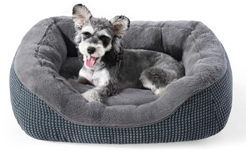 INVENHO Small Dog Bed for Small Dogs, Cat Beds for Indoor Cats Washable, Orthopedic Dog Bed, Warming Soft Calming Sleeping Puppy Bed Durable Pet Bed with Anti-Slip Bottom S(20x19x6)