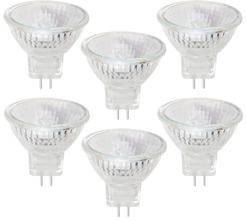 VINBE MR11 12V 20W lampes halogènes GU4 base spot 2800K blanc chaud, dimmable,pack de 6