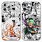 PBNDJVG 2 Stück Handyhülle für Apple iPhone 12 Pro Hülle 6.1'' Anime Luffy Zoro Gear 5 Sun God Nika Muster Design Manga Case Kameraschutz Schutzhülle Stoßfest TPU Silikon Weich Ultra Dünn Schwarz2