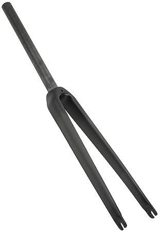 700C Rennradgabel, Starre Carbonfasergabel, 3K Streifen Schnellspanner C Bremse, Felgenbremse, Harte Gabel, Gerades Rohr, Superleichte Mountainbike Vorderradgabeln(Matt)
