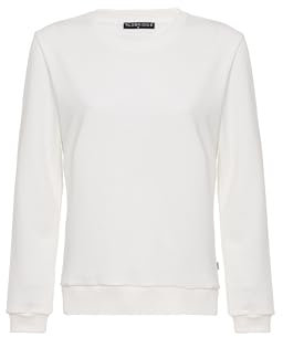 Redbridge Basic Sweatshirt Klassischer Pullover mit Rundhalsausschnitt Lässiger Stil Ecru 3XL