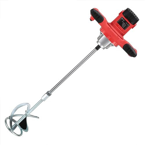 Mezclador de cemento eléctrico, mezclador de taladro de concreto, máquina agitadora de pintura automática de 800 RPM con 6 velocidades ajustables, for mezclar lechada/pintura/mortero/lechada/pintura