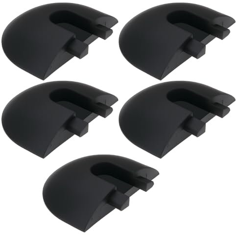 EMSea 5PCS Airline Rail End Cap Insertion Cap 44x10.8mm Apply to the End of L Track Semi-Circular Shape End Fittings for Track Systems for Aircraft Drones Black