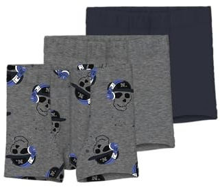 NAME IT Jungen Nmmtights 3p Dark Grey Mel Skull Noos Nmmtights 3P Dark Grey Mel Skull Noos (1er Pack)