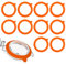 10 PCS Jar Seals, Jar Lids, Leakproof Silicone Jar Seals Replacement, for Sealing Glass Jars, Storage Jars, Mason Jars (Orange)