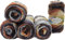 500 Gramm Ilkadim Export Burcum Batik Wolle mehrfarbig mit Farbverlauf, 5 x 100 Gramm Acryl Strickwolle bunt (Braun Beige Grau usw 7942)
