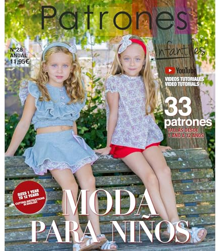 Kindermuster Nr. 28 Mode für Mädchen und Jungen. 22 Kinder-Nähdesigns, Größen von 1 bis 12 Jahren, mit Schritt-für-Schritt-Video-Tutorials auf Youtube. Nähen Sie mit uns!