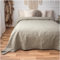 CalmyHOME Tagesdecke 220x240 Bettüberwurf Tagesdecken - Überwurf Mandala Sofaüberwurf Steppdecke Sofa Decke Bett Überwurfdecke Tages Decken Betthusse XXL Überdecke Gesteppte (Leinenbeige)