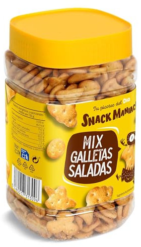 Mix de galletas saladas Snack Maniac de Dia bote 350 g