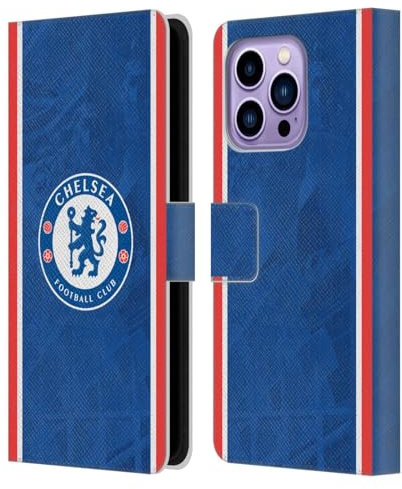 Head Case Designs Licenza Ufficiale Chelsea Football Club Home Kit 2025/26 Custodia Portafoglio in Pelle Compatibile con Apple iPhone 14 PRO Max