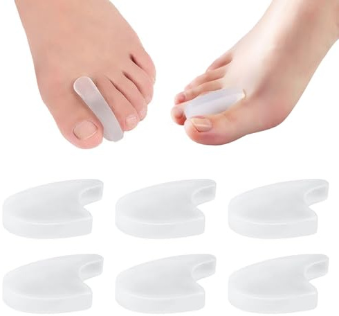 Leikedun 6Pcs Gel Toe Separators Silicone Toe Spacers for Overlapping Toes