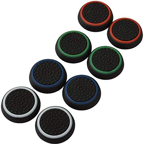 4 pares de 8 piezas de silicona para mando de mando para mando de juegos PS3, PS4, Xbox 360, Xbox One, Wii U