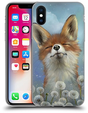 Head Case Designs Offizielle Ash Evans Dandelion Fox Tiere Soft Gel Handyhülle Hülle kompatibel mit Apple iPhone X/iPhone XS