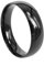 Everstone Damen-Ring Titan, Herren-Ring Titan, Freundschaftsringe, Hochzeitsringe, Eheringe, Schwarz, Breite 6mm Größe 74 (23.6)