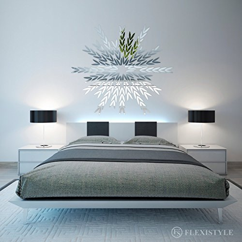 Dekorativer Spiegel LAVENDER 120cm, modernes Design Dekoration, 3mm Acryl-Spiegel aus der EU, Wohnzimmer, Schlafzimmer, Flur, unzerbrechlich, DIY-Heimtextilien, Silber, hergestellt in der EU