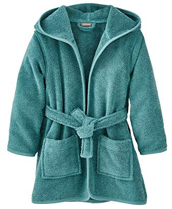 VERTBAUDET Peignoir de bain enfant à capuche vert foncé 6A
