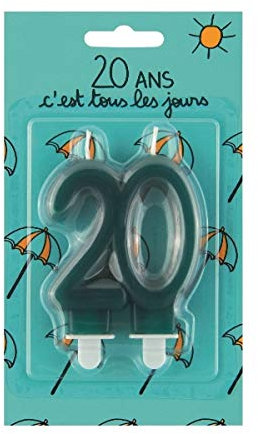 Bougie d'anniversaire 20 Ans Tous Les Jours - Derrière la Porte