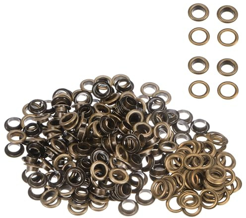 Weddecor 15mm Messing-ösen, Rostfrei & Langlebig Tüllen mit Unterlegscheiben für DIY Pool Abdeckungen, Yoga Matte, Vinyl Banner, Plane, Handarbeiten Projekte - Bronze, 100 pcs