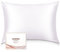 Adubor Silk Pillowcase, Silk Pillow Cases for Hair and Skin with Hidden Zipper, Both Side 23 Momme, 900 Thread Count, 20x30inch, 1Pack, White