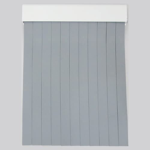 Cortinas Exterior Puerta de Tiras | Material Plastico PVC y Barra Aluminio | Ideal para Terraza y Porche | Antimoscas | Gris | 210 * 90