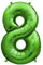 envami® Deko 8 Geburtstag Junge - Grün 101CM - Ballon Zahl Luftballon 8. Geburtstag - Zahlen Luftballon Geburtstagsdeko 8 Junge - Folienballon 8 Junge - 8 Jahre Geburtstag Junge - fliegt mit Helium