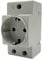 RASMACOR | Steckdose Schuko für Hutschiene | Schienenstecker Din | 16A 230V 2P+E | Für die Hutschiene Montage Einbausteckdose für Verteiler Schaltschrank