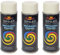 VE-INDUSTRIES Lot de 3 sprays de peinture selon RAL - 400 ml - Peinture colorée pour bois, métal (7032 gris galet)