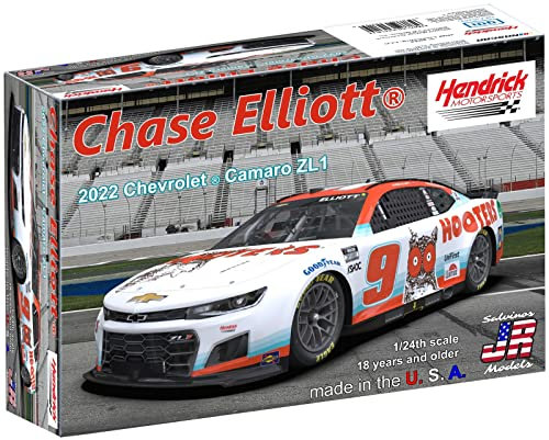 Salvinos JR Modelle HMC2022CEH 1/24 Maßstab 2022 Chase Elliott #9 Hooters Kunststoff-Modellbausatz – Montage erforderlich…