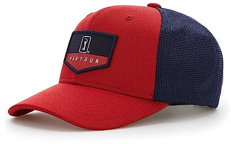 PGA TOUR Golf Americana Trucker Hat, Chili Pepper, Einheitsgröße