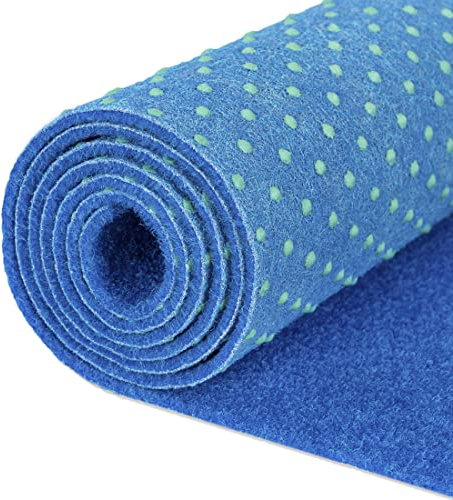 Mazovia Kunstrasen Balkon Teppich Wasserfest - Kunstrassenteppich Outdoor - Rasenteppich Balkon Meterware mit Noppen - Kunstgras Balkonteppich 6,5 mm - Blau - 100 x 225 cm