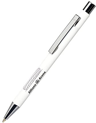 FC Bayern München Kugelschreiber - Allianz Arena - weiß Aluminium Kuli Stift FCB