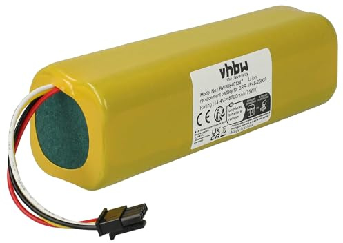 vhbw Akku kompatibel mit Xiaowa C10 C102-00, E20 E202-00, E25 E252-00, E35 E352-00 Staubsauger (5200 mAh, 14,4 V, Li-Ion)