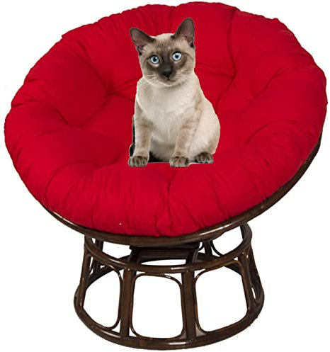 YWBXSHKD Polster FüR Papasansessel 90x90cm, Papasan Kissen, Auflage Kissen HäNgematte Baumwolle FüR Terrasse Rasen HäNgesessel Gartensessel Drehsessel Korbsessel Balkonstuhl, Kaffee
