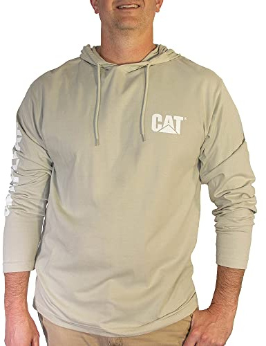 Caterpillar Men's Men's UPF Hooded Banner Long Sleeve T-Shirt T-Shirt