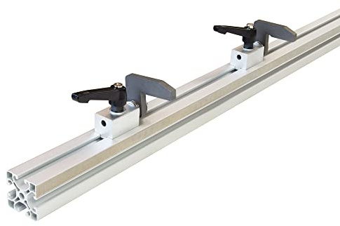 SCHMIDT systemprofile Längenanschlag D 2m Aluminium-Profil Säge-Anschlag 1m-1m Mitte Maßband 2x Ablängklappe