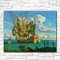 GEMMII Wandbild Druck auf Leinwand XXL Salvador Dali Gemälde Schmetterling Schiff Wandbilder Mode Wandkunst Für Wohnzimmer Wohnkultur Gemälde 70x100cm Rahmenlos