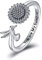 YFN Sonnenblume Kolibri Ring Sterling Silber Vintage Einstellbare Sonnenblume Ring Schmuck Geschenke für Damen Mädchen