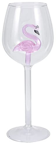 Luxshiny Verre à Vin Flamant Rose Flûte à Flamant Rose Gobelet Clair Verre à Vin Décoratif Verres à Créatifs Verres à Gobelet Eau La Mariée Tasse De Mariage Un Verre Unique