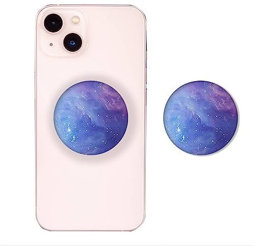 Kireida® Soporte de anillo de agarre para teléfono móvil, rotación de 360°, agarre seguro, comodidad diaria para smartphones y tabletas, plegable y retráctil (azul nebular)